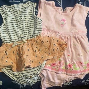 1 jessica Simpson baby dress 6-9 months & 1 carters dress 6 months